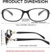 FEISEDY Women's Blue Light Blocking Rectangle Reading Glasses - Lightweight Anti-Glare Fox Style B2344 Black 1.5x - Buy Online on GoSupps.com