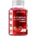 Vitamatic Vitamin B Complex Gummies with Vitamin C & Inositol - 60 Gummies - Natural Strawberry Flavor - Buy Online on GoSupps.com