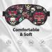 Colorful Floral Skulls Print Double-Sided Eye Mask - Soft Light Blocking for Better Sleep Quality | International Shipping Available - Buy Online on GoSupps.com