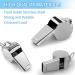 Stainless Steel Whistle Set - 2 Loud Clear Referee Whistles with Lanyard for Sports Dog Training & Education - Buy Online on GoSupps.com
