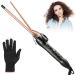 Curling Wands 3/8 Inch Haglater Small Curling Tong 9mm Thin Curling Iron Wand for Short & Long Hair Ceramic Barrel Curling Iron with Adjustable Temperature 9 millimeters