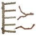Allazone 3 pieces of nature Beckstagen for birds birds toy wooden ladder bird pole made of wood bird cage Accessories for parrots canaries 5