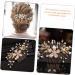 minkissy pearl hair comb Wedding Headpiece Wedding Flower Hair Comb bridal leaf flower hair wedding hair clips for brides Bride Wedding Headdress Metal crystal Comb - Buy Online on GoSupps.com