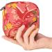 Stylish Menstruation Pad Bag with Zipper - Women's Napkin & Tampon Collectible Bag in Red Phoenix & Flowers Design - Buy Online on GoSupps.com
