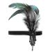 1920s Flapper Headband Canvalite Vintage 1920s Flapper Feather Headband Beaded Gatsby Headband