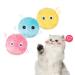 Namsan Cat Ball Interactive Cat Toys with Chirping 3 Pieces Plush Cat Play Ball for Cats Yellow+Blue+Pink