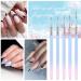 Eptbsdu 5PC Nail Art Liner Brushes Set - Metal Handle Long Lines Brush for UV Gel Polish Painting - Pink - Buy Online on GoSupps.com
