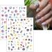 JMEOWIO 9 Sheets Flower Butterfly Nail Art Stickers Decals Self-Adhesive Spring Summer Floral Nail Supplies Nail Art Design Decoration Accessories - Buy Online on GoSupps.com
