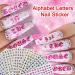3D Holographic Old English Alphabet Nail Art Stickers - Glitter Self-Adhesive Decals for Acrylic Nails - 8 Sheets - Buy Online on GoSupps.com