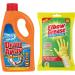 Duzzit Drain Away Drain Unblocker Liquid Formular for Sink Bath Shower 500ml with Free Elbow Grease Household Medium Rubber Gloves - Buy Online on GoSupps.com