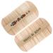 2pi ces Peigne Bambou Double Face pour Chats et Chiens Antipelliculaire avec Dents Fines pour Toilettage des Animaux
