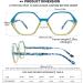 EYEURL Blue Light Blocking Reading Glasses for Women - 4-Pack Vintage Diamond-Shaped Frames Lightweight Anti-Glare Readers Perfect for 3.0 Magnification - Buy Online on GoSupps.com