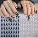 6 Sheets 3D Glitter Star Nail Stickers - Gold, Silver, White, Black - DIY Manicure Nail Art Decoration - Buy Online on GoSupps.com