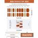 Cured Gel Nail Strips Kit - Long Lasting & Waterproof Orange Red and Gold Real Nail Polish Wraps with Accessories - UV/LED Lamp Required - Buy Online on GoSupps.com
