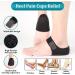 Luakesa 10-Pc Heel Cups & Arch Supports Set for Plantar Fasciitis - Black Blue | Standard Size for Men 7-12, Women 8+ - Foot Pain Relief - Buy Online on GoSupps.com