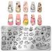 WOKOTO 6Pcs Pets Nail Stamping Plates - Cute Cartoon Animals Nail Stamping Kit for Nail Art Design - Nail Stencils for Cat and Dog Lovers - Buy Online on GoSupps.com