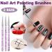Famidiqgo Nail Stamper & Art Brushes Set - French Tip Clear Jelly Nail Art 3PCs Silicone Stamper Scraper & Pen for DIY Nail Design - Buy Online on GoSupps.com
