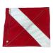 SPEARFISHING WORLD Dive Flag for Scuba Diving Spearfishing Use with Float, Buoy, Pole Diver Down 14 x 16 in Removable Stiffening Pole Support Rod Easy to Use