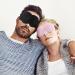 Buy Soft 3D Contoured Sleep Mask - Adjustable Eye Cover for Comfortable Night Sleep | Light Blocking Eye Shade (Black+Pink) - International Shipping Available - Buy Online on GoSupps.com
