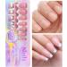 White French Tip Press on Nails - Stick On Fashion Faux Nails with Full | Makeup Supplies for Gathering Wedding Dating Home Traveling 02 - Buy Online on GoSupps.com