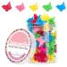 JASVERLIN Colorful Mini Butterfly Hair Clips Y2K 90s Cute Hair Clips Claw No Slip Hair Accessories for Women Girls Kids Thin Thick Curly Hair 50 pcs 5 Assorted Colors Bulk Set (Basic Color)
