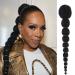 Oseti Drawstring Ponytail for Black Women Curly Braided Afro Puff Drawstring Ponytail Extension  Long Black Bubble Braid Ponytail Kinky Curly Lantern Ponytail Clip in Hairpiece for Black Women (1B) 1B