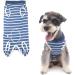 Tineer Dog Recovery Suit Abdominal Wound Protector Puppy Skin Diseases Vest Clothes Pet After Surgery Wear E-Collar Alternative for Small Medium Large Cats Dogs (XXXL Blue Stripe) XXXL Blue Stripe