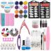 Warm girl uv mounting gel nail set 3 colors gel builder for nails kit nail thickness gel clear pink white hard 12 pieces glitter powder 200 pieces nail tip nail art manicure set 14 ml