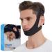 Anti Snoring Chin Strap for CPAP Users | Breathable and Double Adjustable Snoring Solution Stop Snoring Chin Strap | Sleep Chin Strap for for Men and Women (Black)