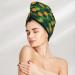 Hair Towel Wrap - Quick-Drying Turban with Button | Pineapples & Palm Leaves Design - Buy Online on GoSupps.com