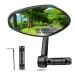 Clhmily & Z bicycle mirror for handlebars convex automotive glass lens drivers wider angle rotatable e-bike mirror elliptical scratch-resistant universal back mirror on the left ...