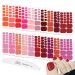 WOKOTO 20 Sheets Toenails Nail Polish Stickers Full Nail Wraps for Women Red Nail Art Sticker Self Adhesive Nail Gel Stickers for Toes Nail Color Strips with Nail File Nail Polish Wraps for Toenails KIT4 Pink Series