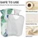 Hot Water Bottle with Cover - Peacock Leaves Design BPA Free 2L Large for Pain Relief | Ideal for Bed Hands & Feet - Buy Online on GoSupps.com