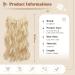 Feshfen Invisible Hair Extensions - Adjustable Curly Dark Gold & Blonde Wire Hair Extensions for Women | 45cm Long Wavy Secret Hair Part - Buy Online on GoSupps.com