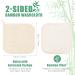 6pc Bamboo Exfoliating Face & Body Wash Cloths - 2 Sided Soft Weave Towel for Scrub & Massage - Shower Bath Cloth for Men & Women - 20x20cm - Beige & White - Buy Online on GoSupps.com