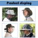 Midge Head Net 4 PCS Mosquito Head Net Black and Green Midge Head Net Protecting Cover Fine Mesh Insect Netting Mosquito Head for Travelling Outdoor Hiking Camping and Climbing - Buy Online on GoSupps.com
