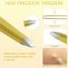Tweezers Set for Facial Hair Removal Women 8Pcs Precision Eyebrow Tweezers Nail Clipper Set Eyebrow Plucker Men for Ingrown Hair Removal (Champagne Colour) - Buy Online on GoSupps.com