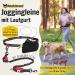 Buy Premium Jogging Line Dog Leash 120-170cm | Elastic Reflective Tear-Resistant Padded Belly Belt | Free-Handed Walks & Hikes - Red - Buy Online on GoSupps.com