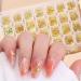 28 Grids Gold Metal Nail Studs  Multiple Shapes Rivet Jewelry Accessories  3D Mix Geometry Nail Art Glitter Flakes Decorations Set for Women Girls Manicure Acrylic Nails Supplies DIY Crafts Sequins Gold Nail Studs