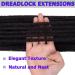 Leeven 40 Strands Blonde Dreadlock Extension 24 Inch - Synthetic Hippie Reggae Braids Locs Handmade Dreads Hair Extensions /613# 24 Inch - Buy Online on GoSupps.com