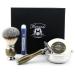 Vintage Style Men's Shaving & Grooming Set ft Synthetic Brush DE Safety (Blades NOT Included) Engraved Bowl & Soap