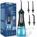 Water Flosser Cordless Teeth Cleaner, Professional Wate Flosser Oral Care for Braces Bridges Care IPX7 Waterproof Dental Flosser with 4 Interchangeable Jet Tips, Detachable Water Tank for Home Travel Black