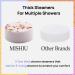 MISHIU Shower Steamers 12 Pack - Menthol, Eucalyptus, Peppermint, Rose & More Essential Oil Aromatherapy Tablets for Morning Boost - Bulk Gift Set for Women & Men - Buy Online on GoSupps.com