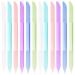 12 Pieces Glass Cuticle Pusher Crystal Double Sided Cuticle Trimmer Manicure Glass Cuticle File Glass Cuticle Stick Precision Filling Cuticle Remover Tool Buffer for Women Salon Home Use  6 Colors
