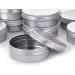 2oz Aluminum Tin Jar Set - 12 Pack Round Screw Lid Containers for Cosmetics, Lip Balm & Creams - Buy Online on GoSupps.com