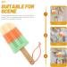 MILISTEN 3Pcs Ice Cream Body Sponge Scrubber - Exfoliating Shower Puffs with Hanging Rope - Fun Bath Accessories for All Skin Types - Buy Online on GoSupps.com