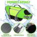 Emust Dog Vest - Lightweight Life Jacket for Small Dogs | Stylish XS Green with Rescue Handle & Reflective Stripes for Swimming Boating & Kayaking - Buy Online on GoSupps.com