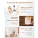 Travel Makeup Mirror with Touch Screen & Dimmable Light | Foldable Portable Vanity Mirror with 10x Magnifying Mirror - White - Buy Online on GoSupps.com