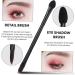 Baluue 100 Pcs Double Eye Shadow Makeup Eyeshadow Brush Women Makeup Brush Make up Cosmetics Plastic Black - Buy Online on GoSupps.com