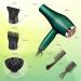 ARDIRO 2000W Negative Ionic Hair Dryer - Professional Salon Blow Dryer with AC Motor, Diffuser Comb, Cool Hot Button, Low Noise, Fast Drying - Green - Buy Online on GoSupps.com